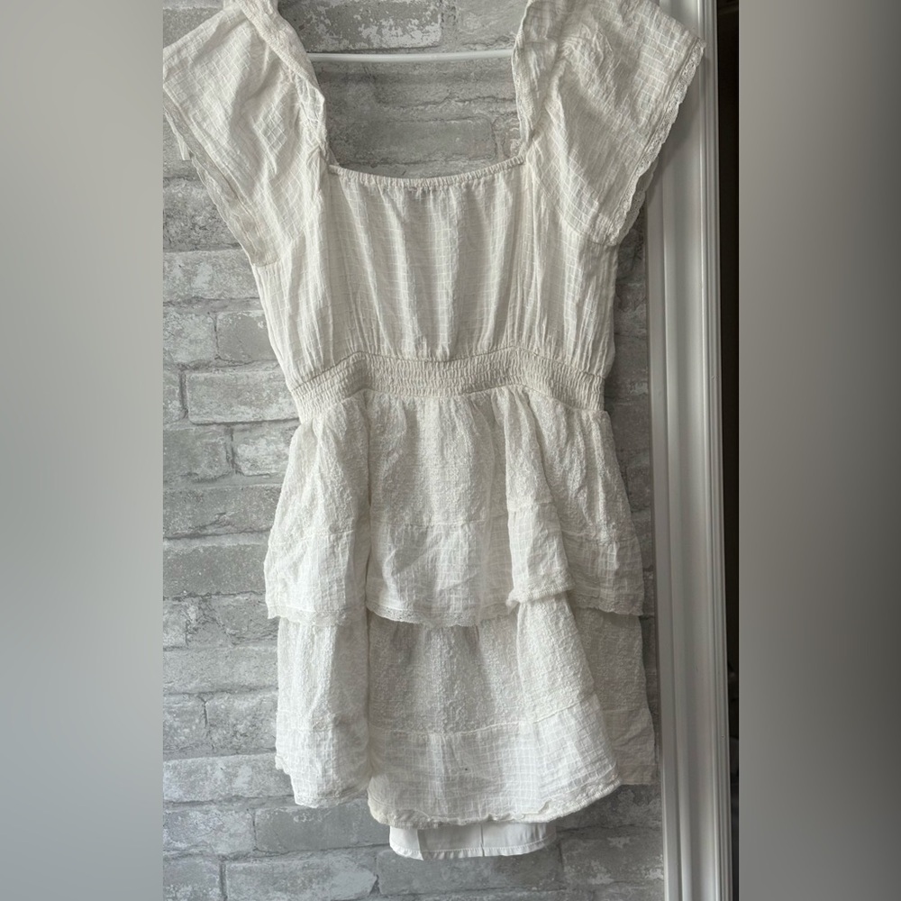 American Eagle dress size Small - white dress PTP flat lay is 15 - Picture 3 of 5